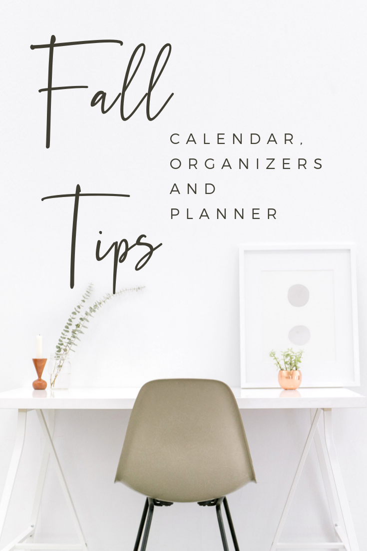 fall calendar organizers and planners